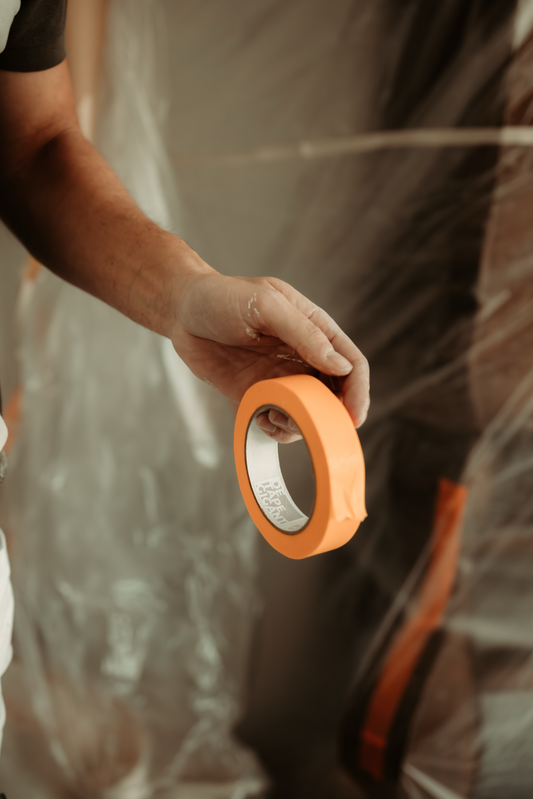 PROEFPAKKET, 2 rollen gele tape 24mm breed, GRATIS VERZENDING!