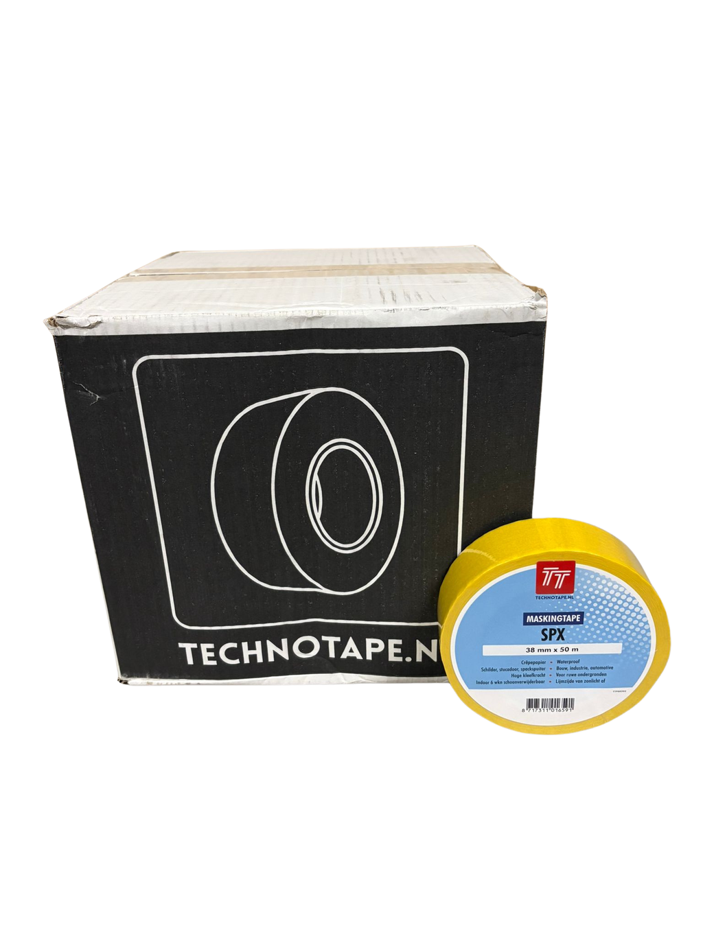 Doos 24 stuks Maskingtape SPX – Geel 38 mm